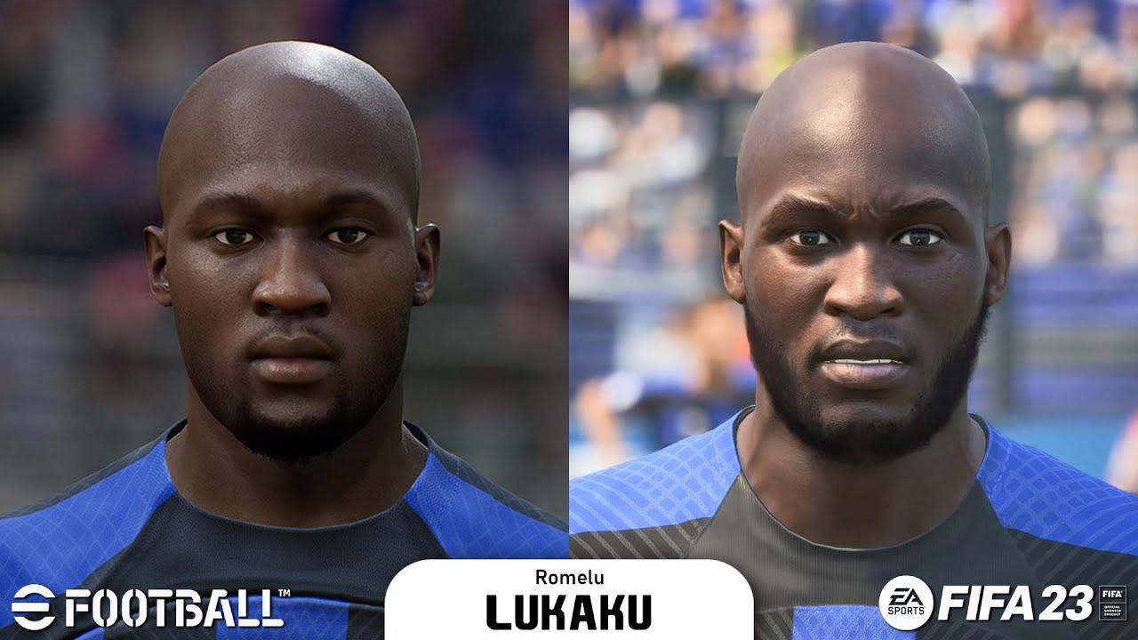eFootball 2023 vs FIFA 23 - Inter Milan Player Faces Comparison