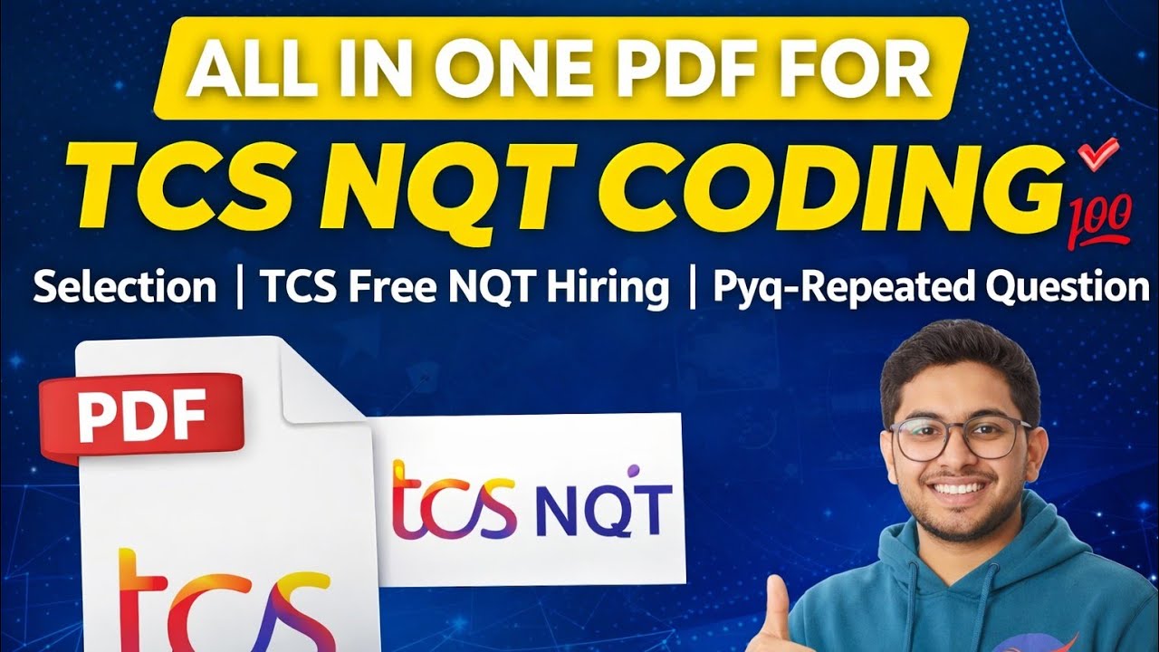 ALL IN ONE PDF FOR TCS NQT CODING 💯 Selection| TCS Free NQT Hiring |Pyq-Repeated Question |@A2P94 