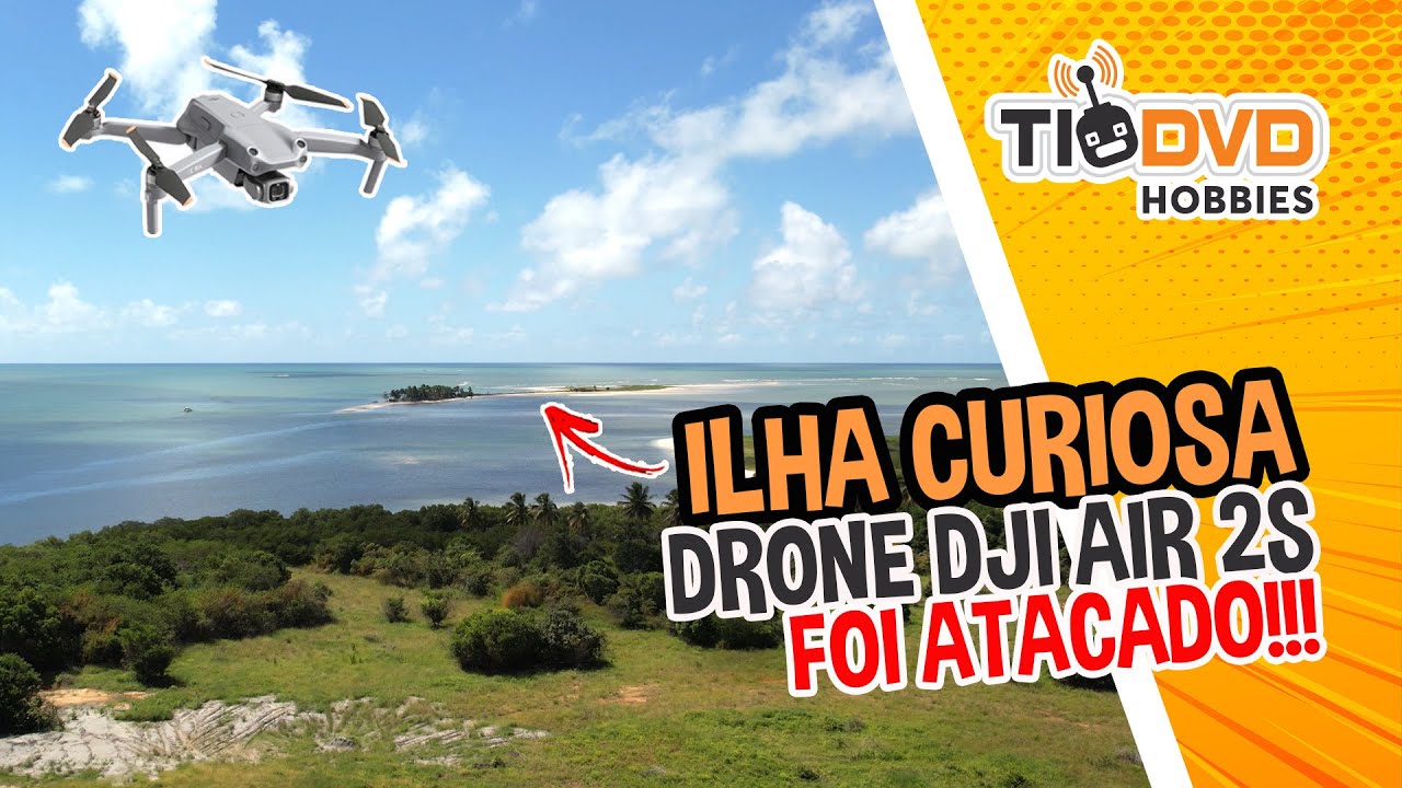DRONE FOI ATACADO NA ILHA!!! DJI AIR 2S VOANDO NA COROA DO AVIÃO