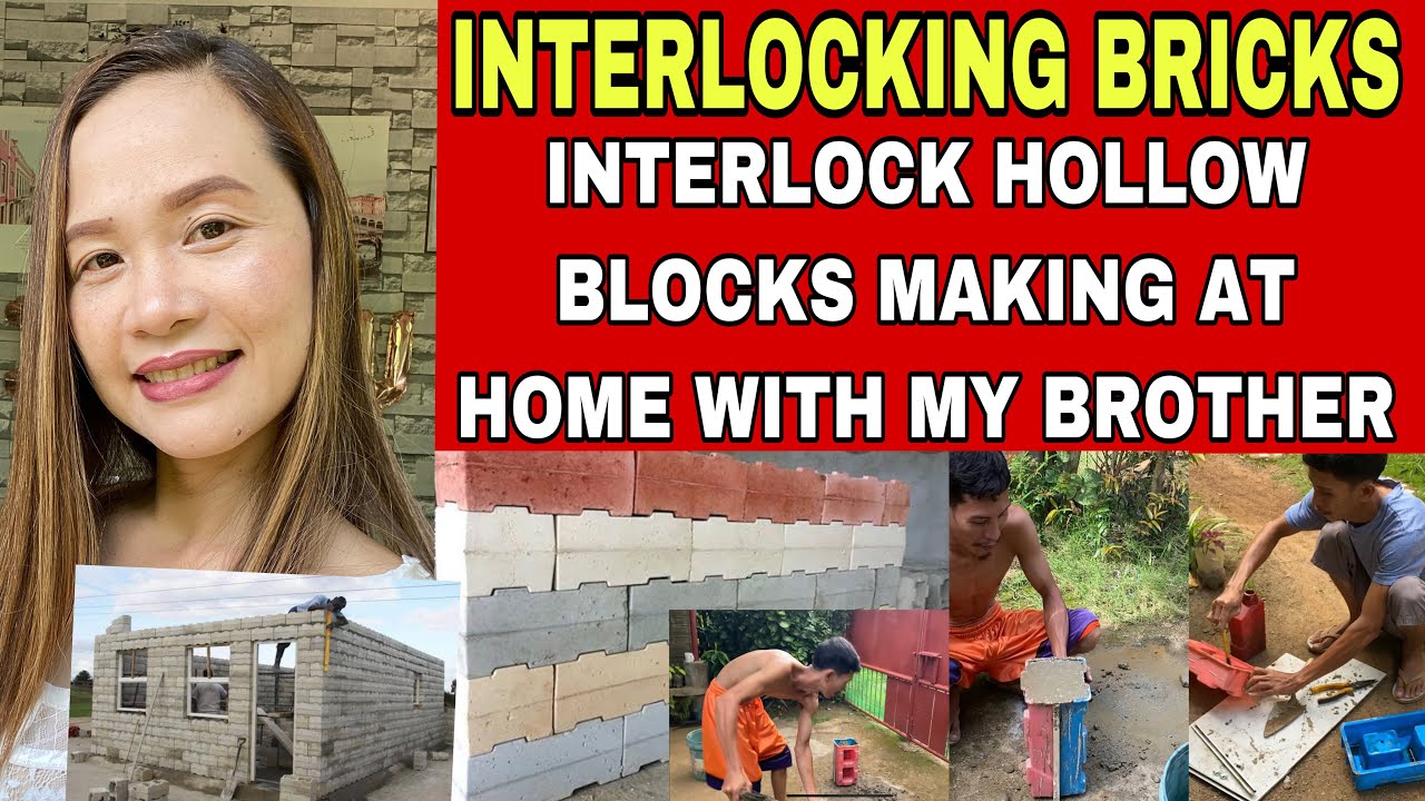 Interlocking Bricks + Interlock Hollow Block making at home with my Brother #interlockingbricks