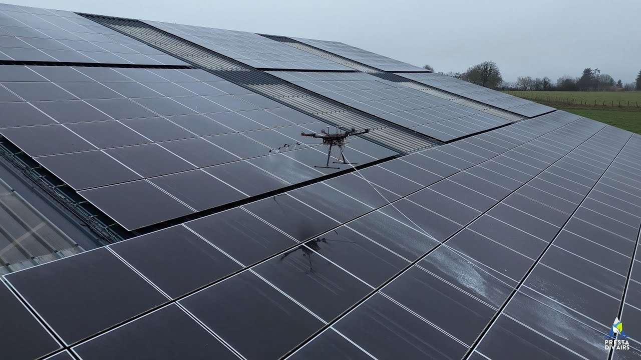 Mission Nettoyage par drone photovoltaïque 1000M² - PRESTA DIV'AIRS sarl drone Limoges