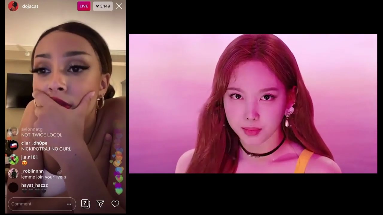 doja cat reacts to TWICE FANCY (instagram live SYNCED) | bora thee explorer