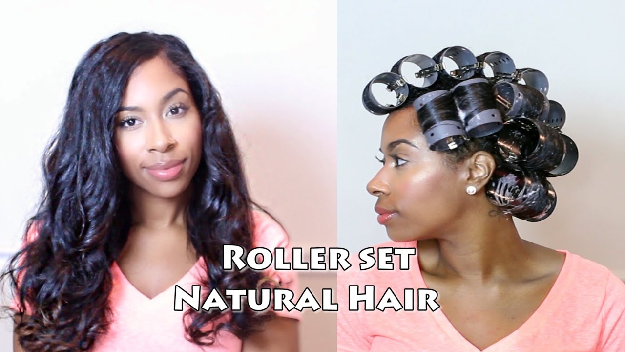Roller Set on Natural Hair | Tutorial