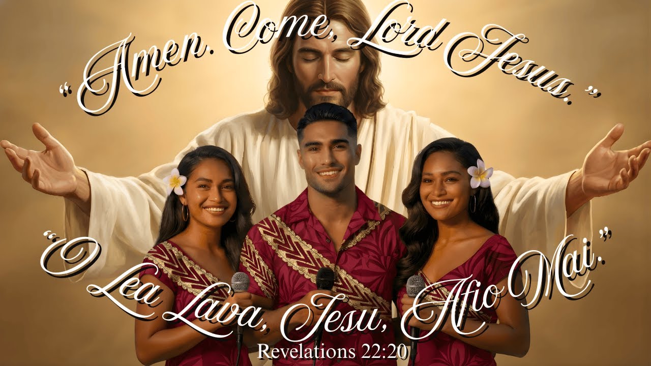 "Amen. Come Lord Jesus. O Lea Lava, Iesu, Afio Mai" Revelations 