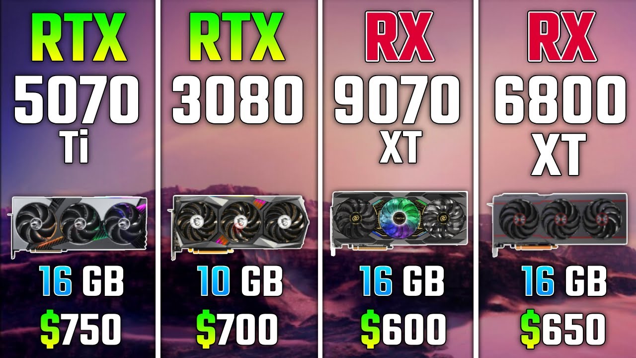 RTX 5070 Ti vs RTX 3080 vs RX 9070 XT vs RX 6800 XT | Test in 7 Games