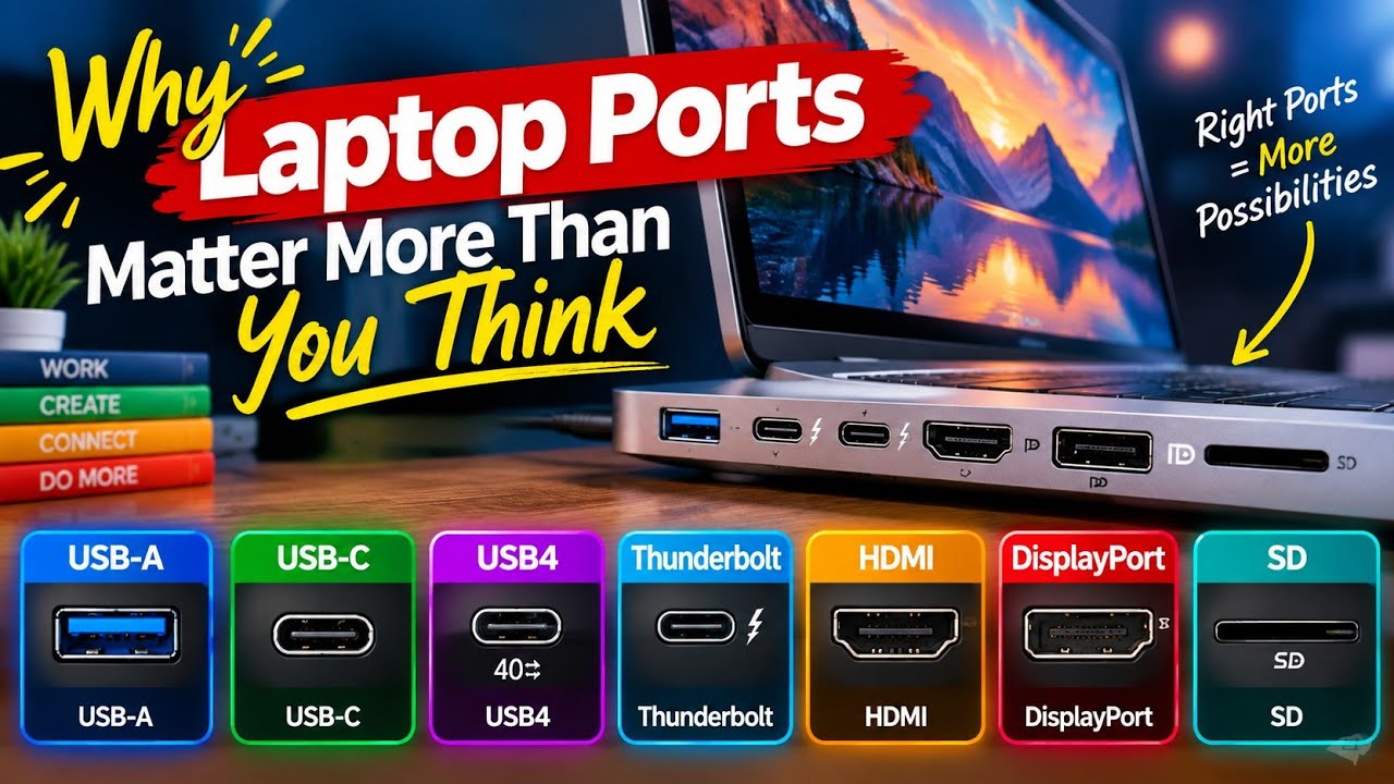 Почему порты в ноутбуке важнее, чем вы думаете: USB-A, USB-C, USB4, Thunderbolt, HDMI, DisplayPor...