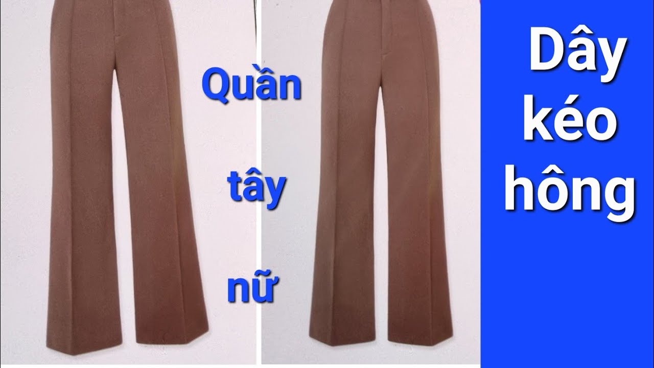 🍁6️⃣  Quần dây kéo hông ống loe / cắt keo và tra lưng