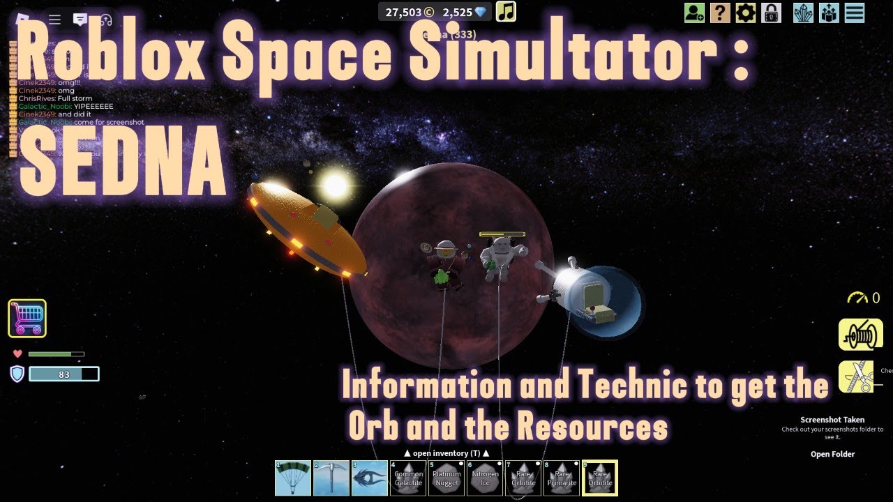 Roblox Space Simulator : Sedna Information and Technic to get the Orb and the Resources