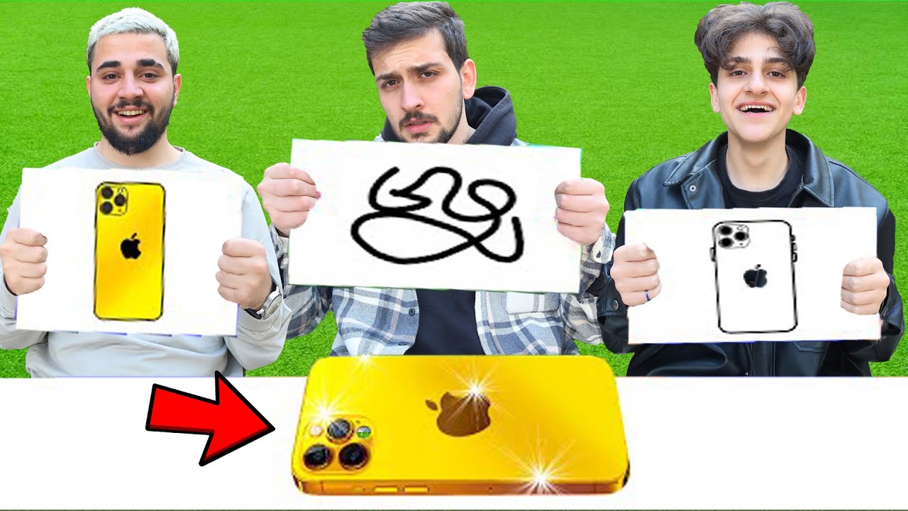 تحدي الرسم مع اليوتيوبرز الفائز يربح ايفون 13 !!😂❤