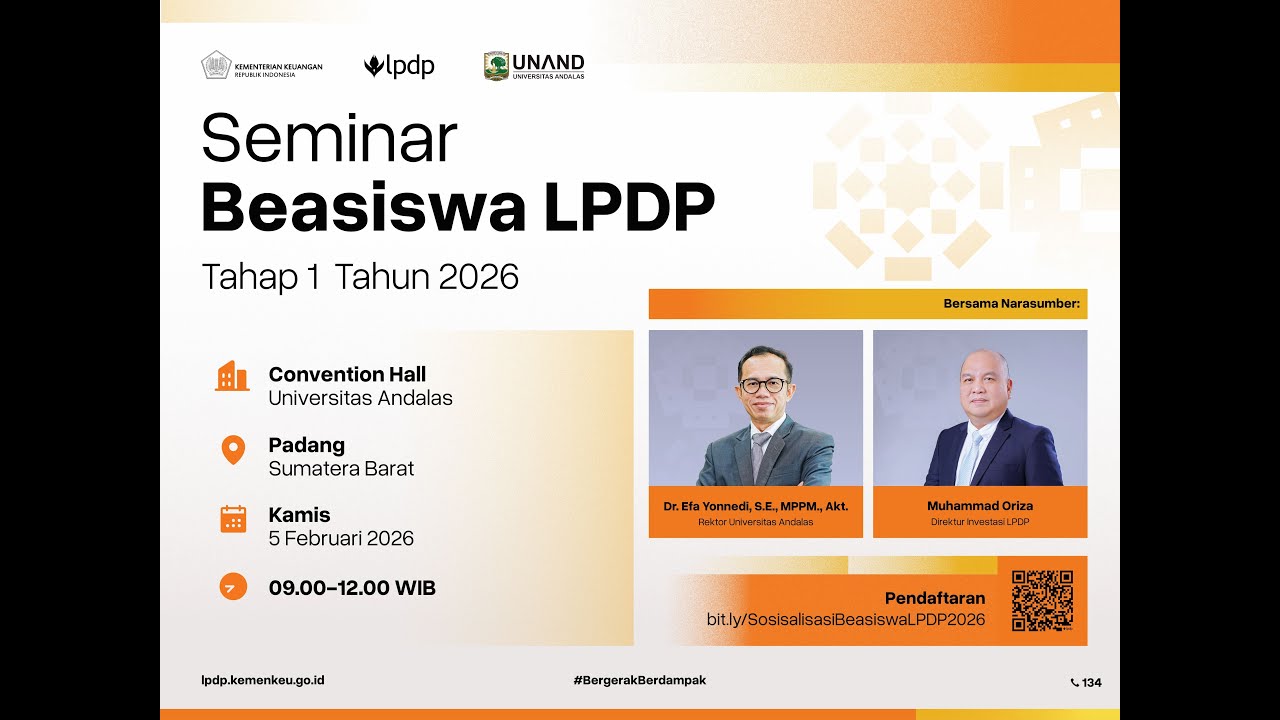 UNIVERSITAS ANDALAS - SEMINAR BEASISWA LPDP