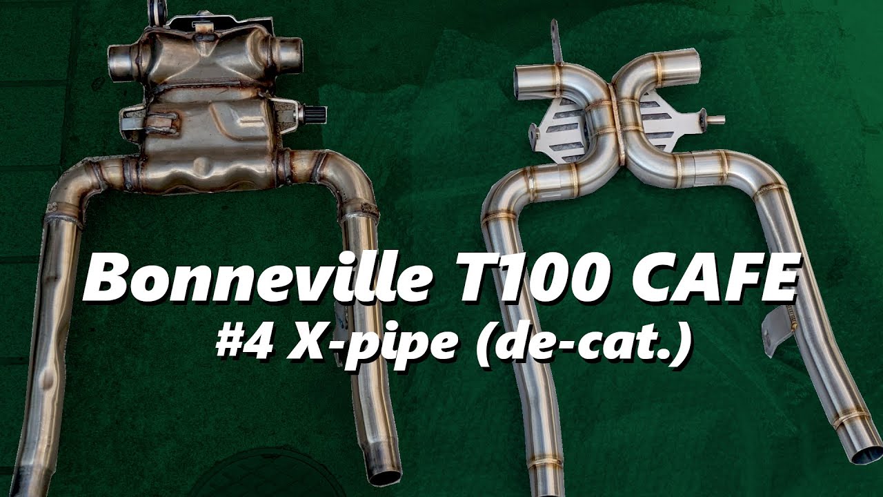 【改造】Bonneville T100 CAFE ＃4 Xパイプ