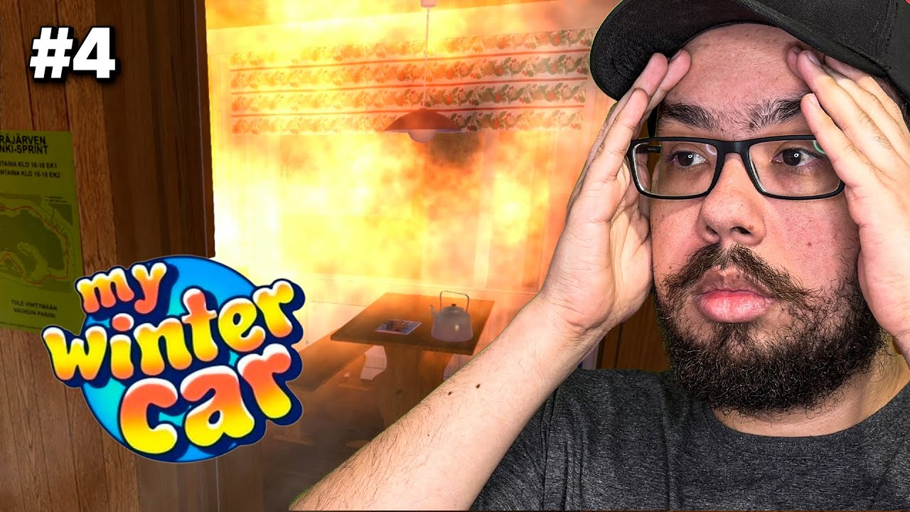 BOTEI FOGO NA CASA 😂 - MY WINTER CAR #4