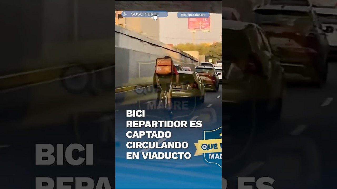 Captan a ciclista en Viaducto; iba por carriles centrales y usando el celular #shorts