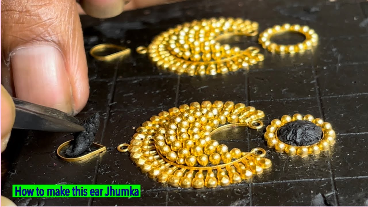 24k Gold Ear Bali Jhumka making | How Gold Ear Ring  is made