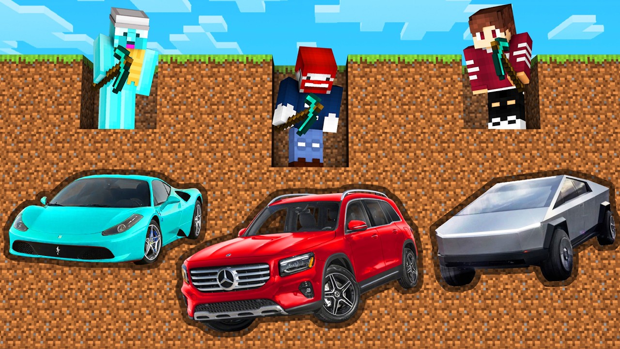 GRABE FÜR DAS SCHNELLSTE AUTO in Minecraft
