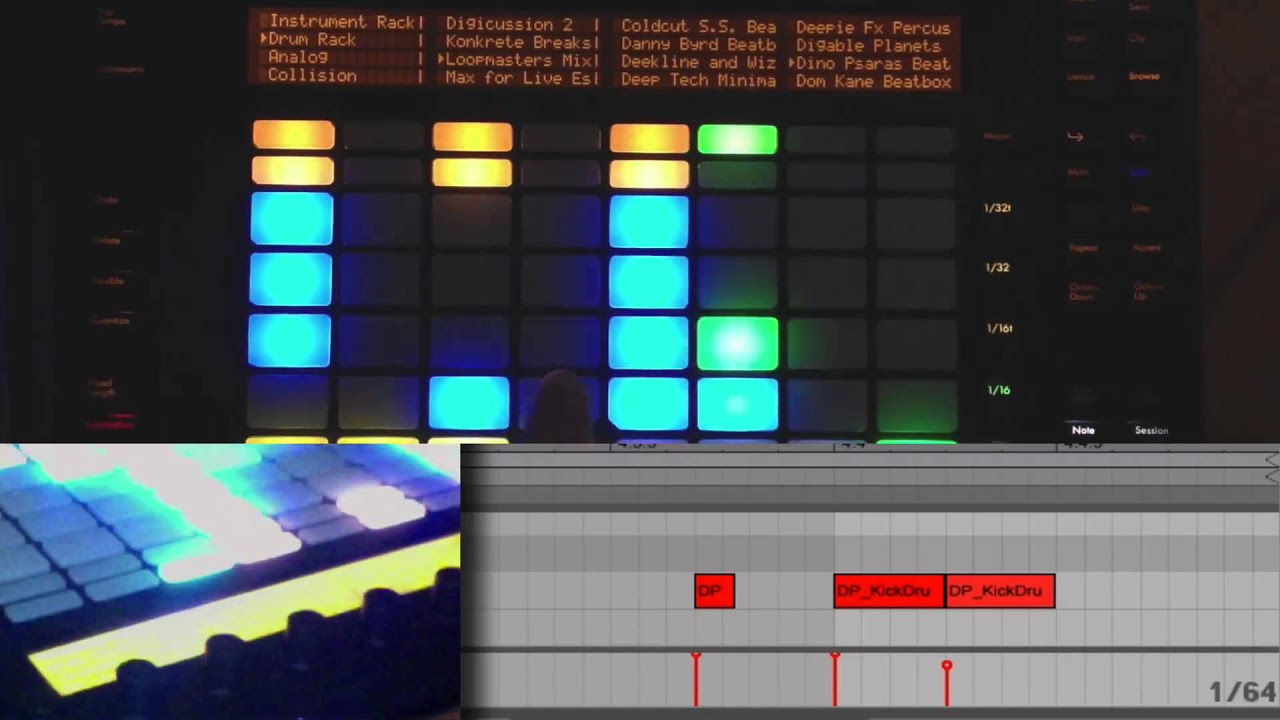 Ableton Push (Parte 1 de 4): Baterías y bases rítmicas