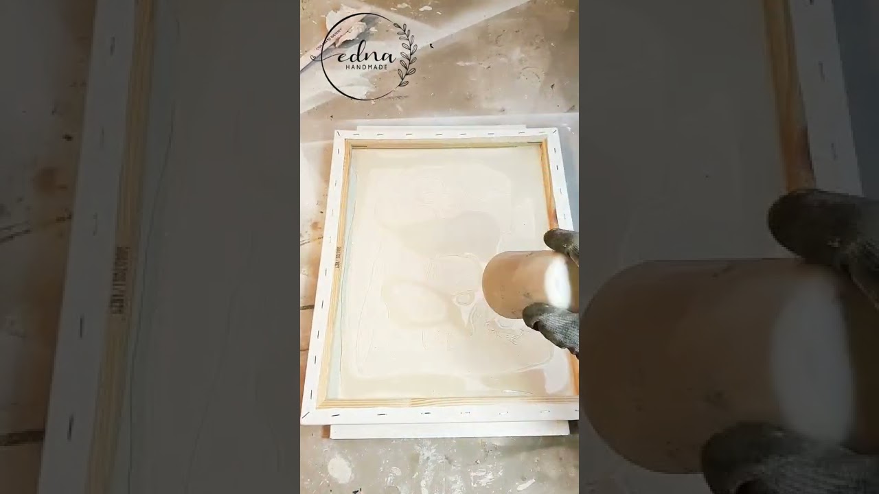 How to prepare a canvas for resin art #shorts
