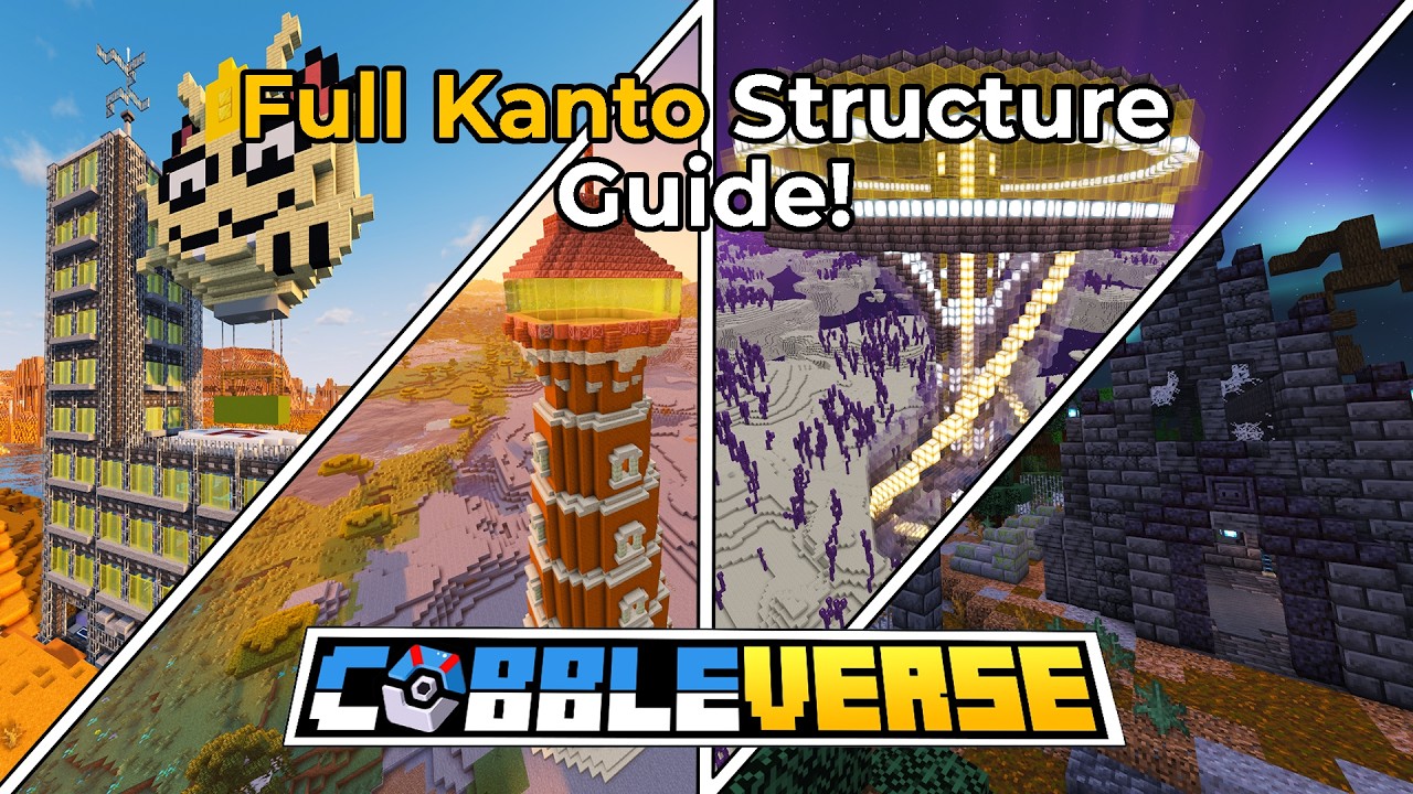 Cobbleverse Kanto Structures Guide! (1.7.31)