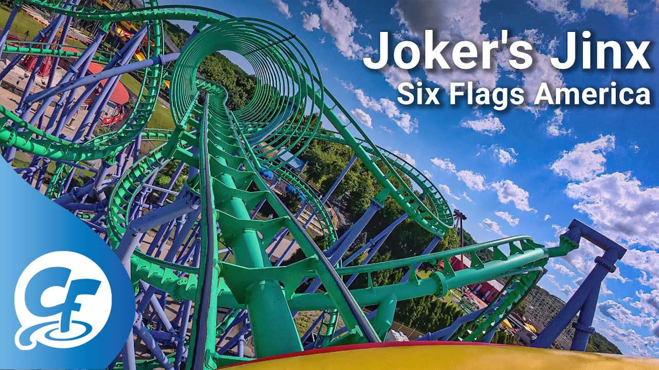 Joker's Jinx front seat on-ride 4K POV Six Flags America