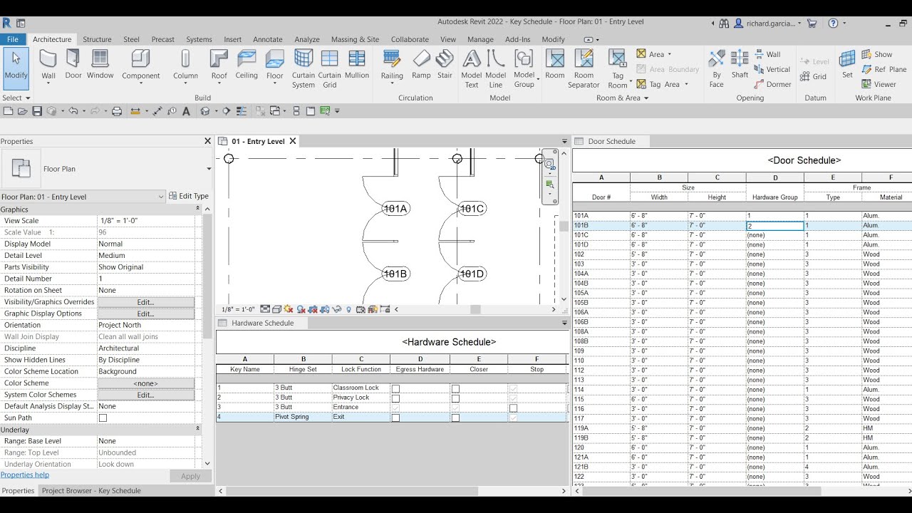 REVIT 2022 ARCHITECTURE LESSON 39: CREATE KEY SCHEDULE