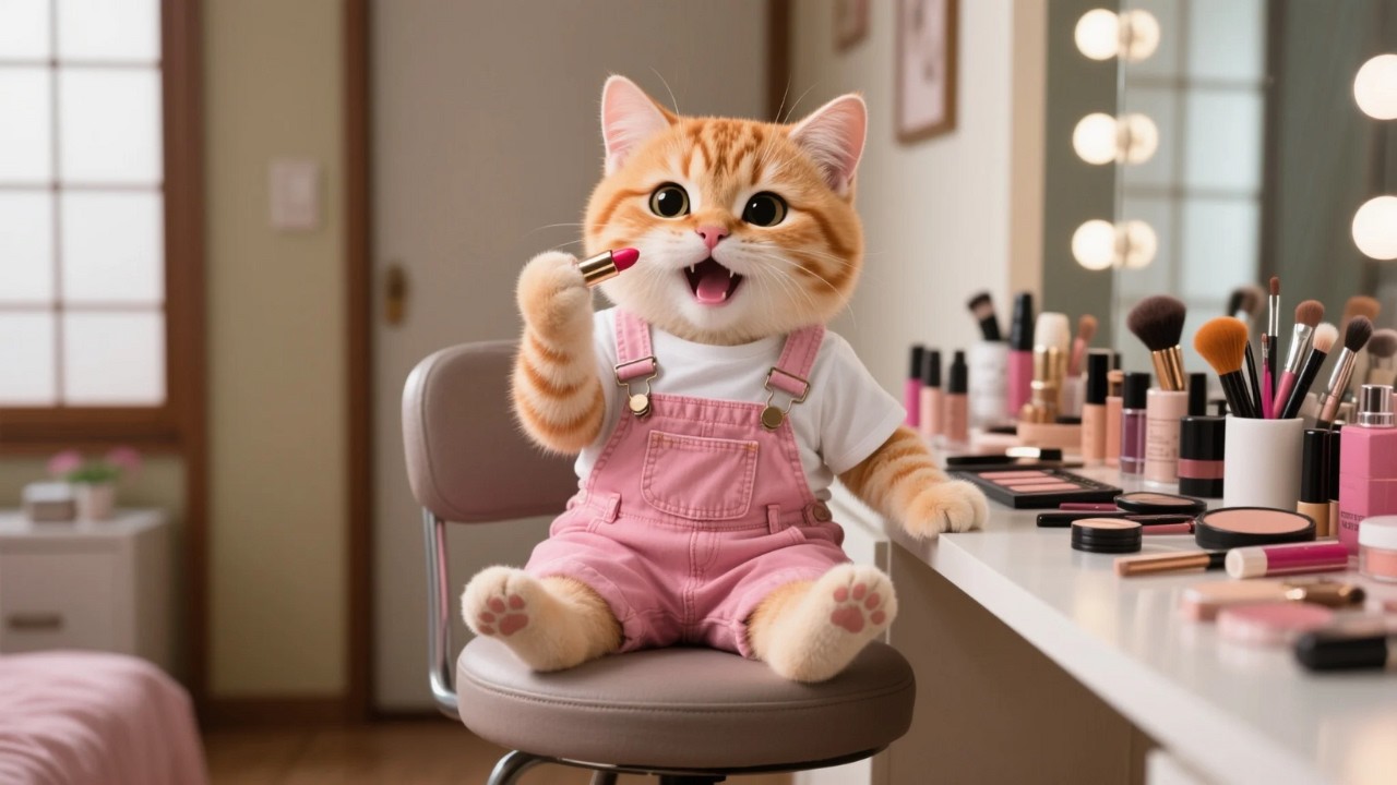 Ginger Kitten Plays With Mama Cat’s Makeup 💋, Mama Cat Can't Stop Laughing 😹💖 | Funny Cat Videos