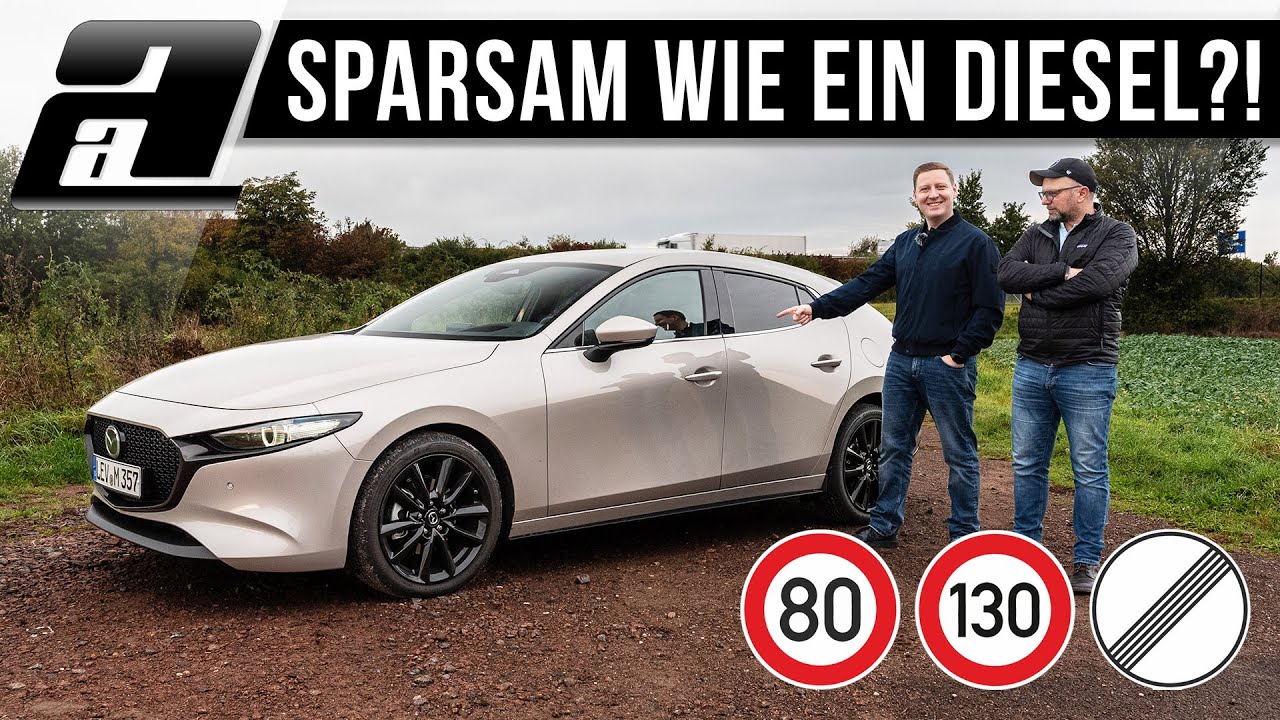 2023 Mazda3 E-Skyactive X 186 vs. WLTP | SO viel verbraucht er wirklich! 80 vs. 130 vs. Vollgas