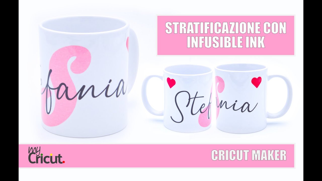 Come fare la stratificazione con Cricut Infusible Ink. Tazza personalizzata