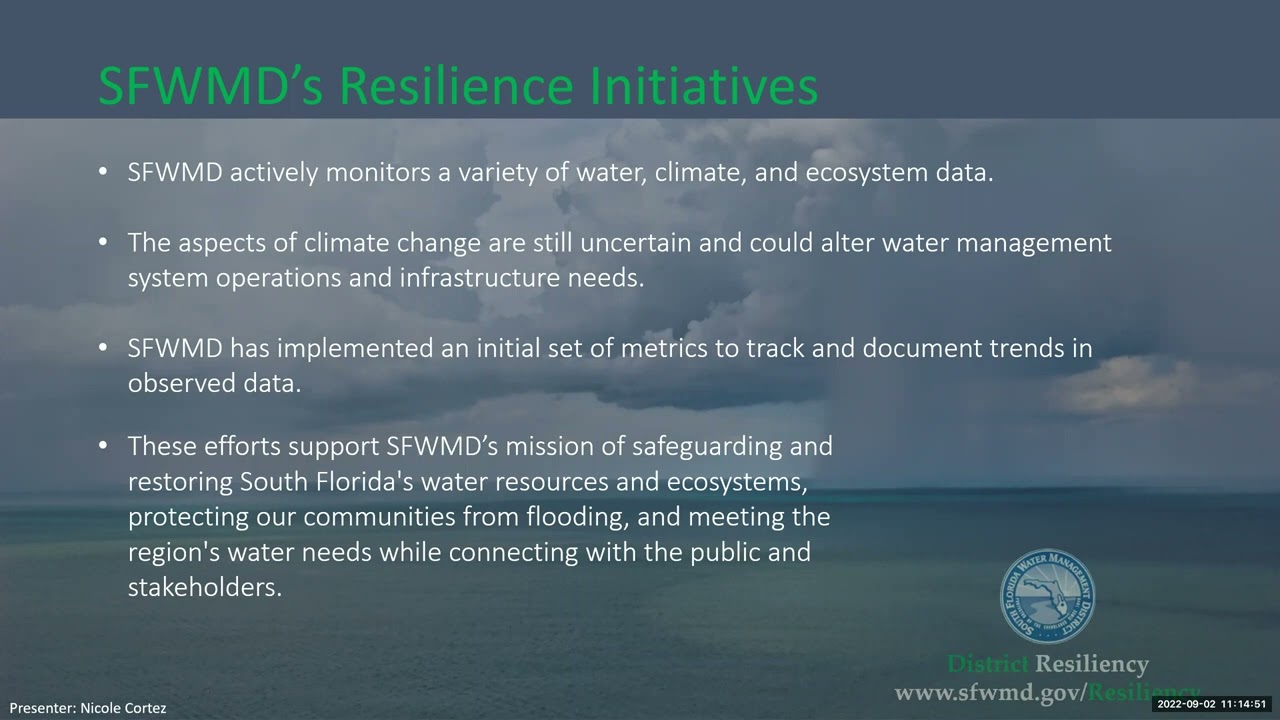 Water and Climate Resilience Metrics