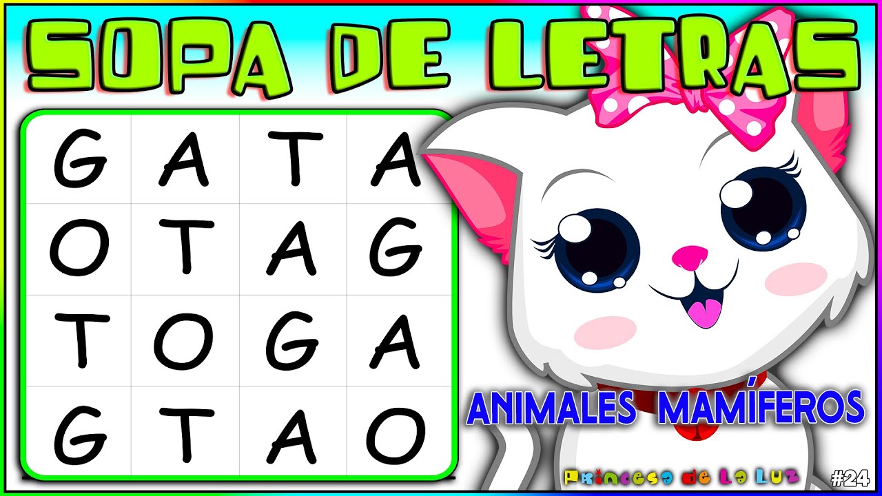 🥣 SOPA DE LETRAS 🆎 Pasatiempos DIVERTIDOS 💪 ENTRENA Tu MENTE 🧠 Juegos MENTALES 🎲 TEST Para NI&Ntilde;OS