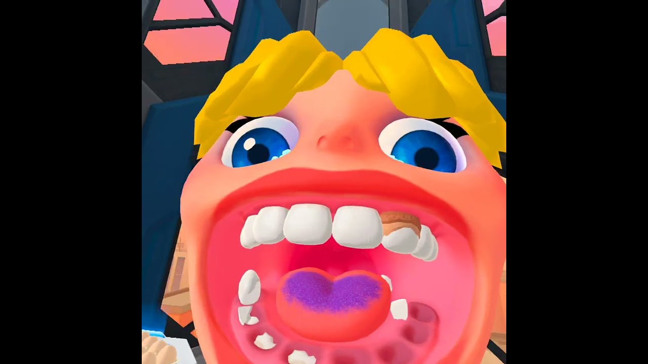 Cleaning titans teeth in vr