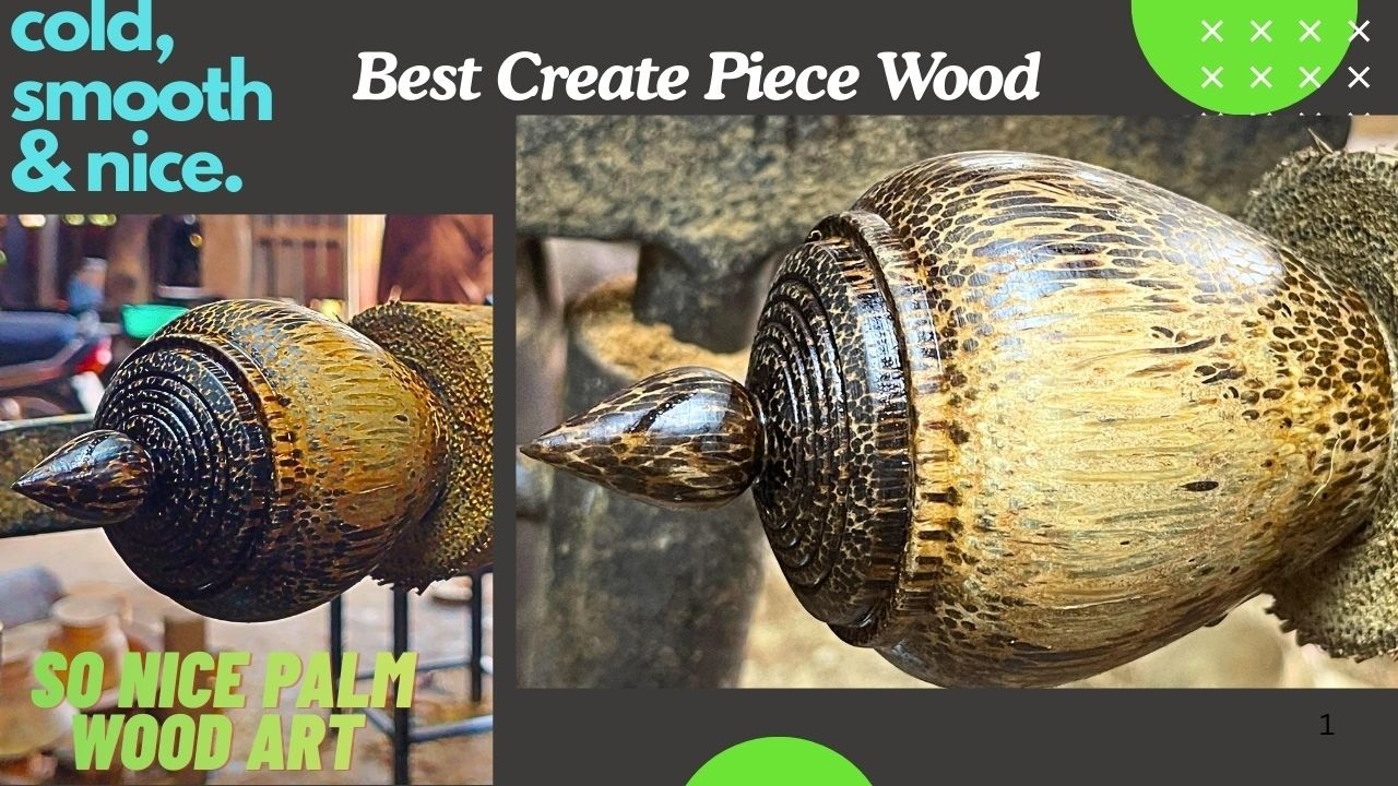 Palm Tree Wood Turning Box | From Raw Log to Elegant Storage