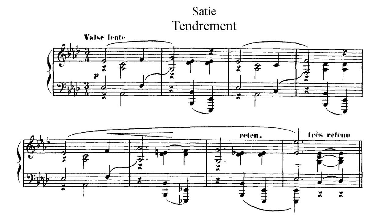 Erik Satie ~1902~ Tendrement (by Colinette, rec. 1954)