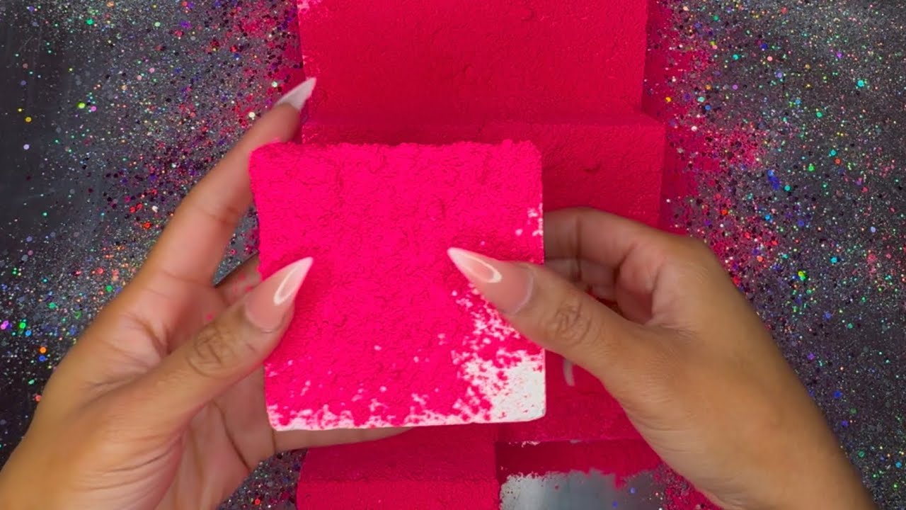 ASMR | 8 @dbreezyasmr Crispy Soft Blocks topped in her beautiful Pink pigment