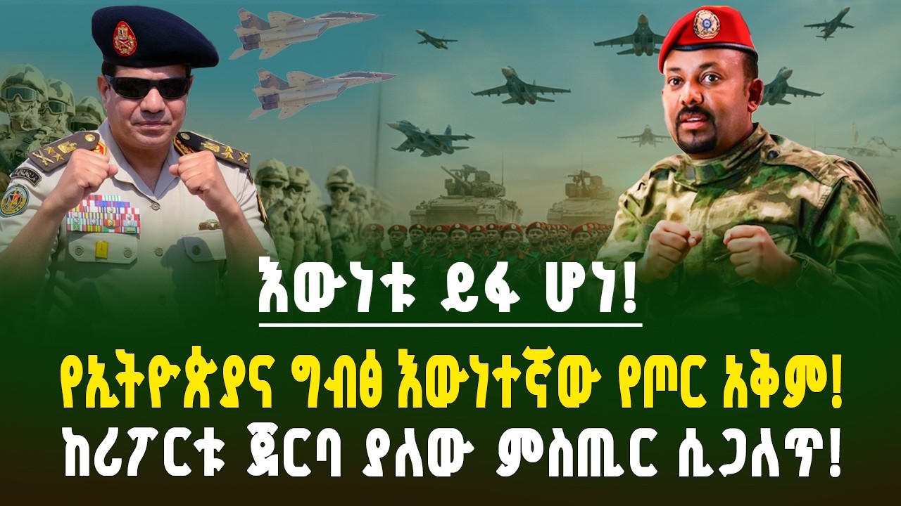 አከራካሪው ሪፖርት ሲጋለጥ! ያልተነገረው የኢትዮጵያ እውነተኛ የጦር አቅም! ከቁጥር በስተጀርባ ያለው እውነት! | Ethiopia and Egypt live