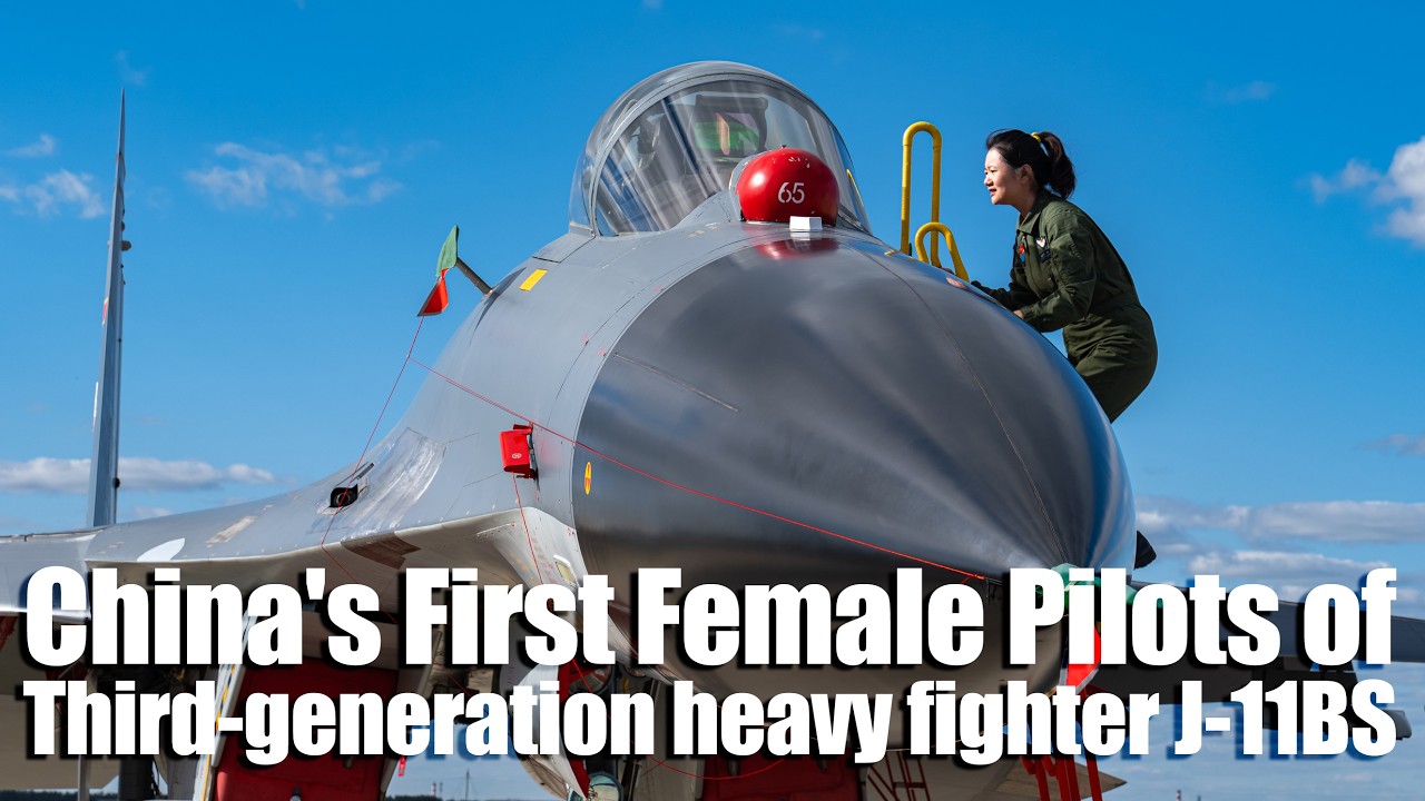 China's First Female Pilots of  Third-generation heavy fighter J-11BS perform