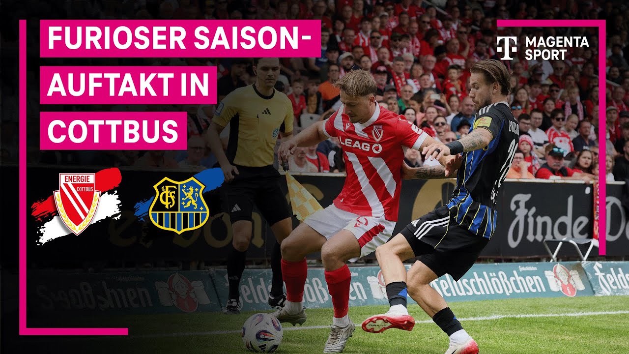 FC Energie Cottbus - 1. FC Saarbrücken, Highlights mit Live-Kommentar | 3. Liga | MAGENTA SPORT