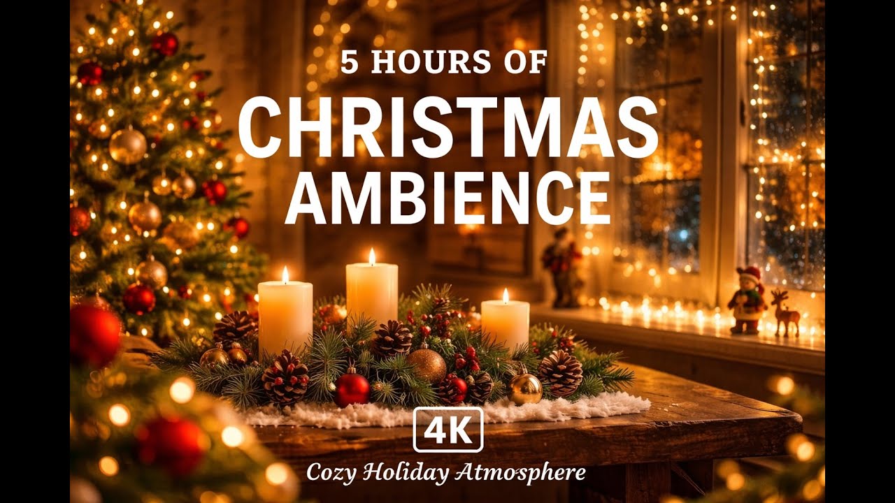5 Hours of Christmas & New Year Ambience – Cozy Holiday Lights & Winter Atmosphere (4K)