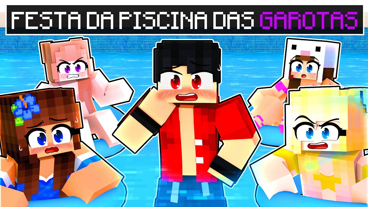 GAROTO na FESTA DA PISCINA só de MENINAS no Minecraft ◂Miika▸