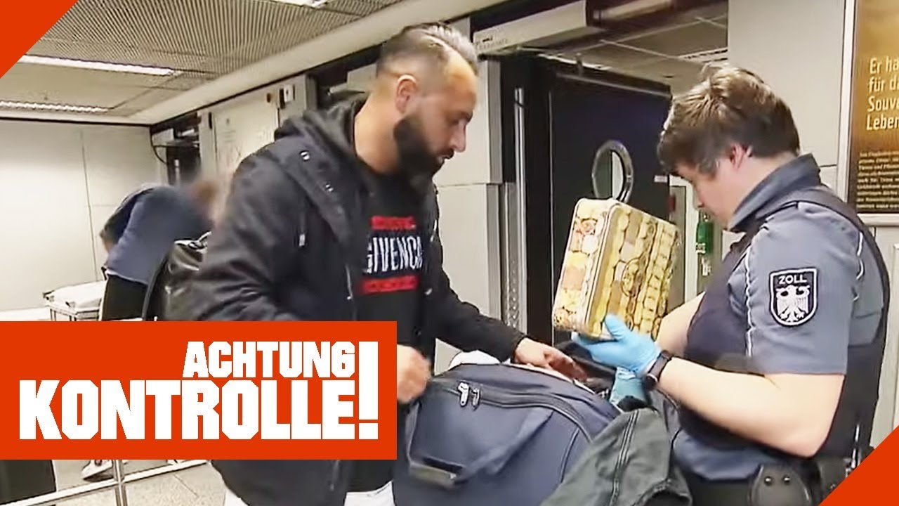 Zollkontrolle Frankfurt: Führt der Mann illegale Sachen mit sich? | Achtung Kontrolle | Kabel Eins