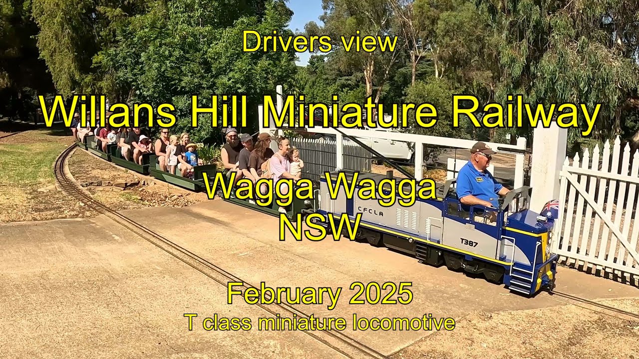 Drivers view, Wagga Wagga Miniature Railway, NSW, Feb 2025