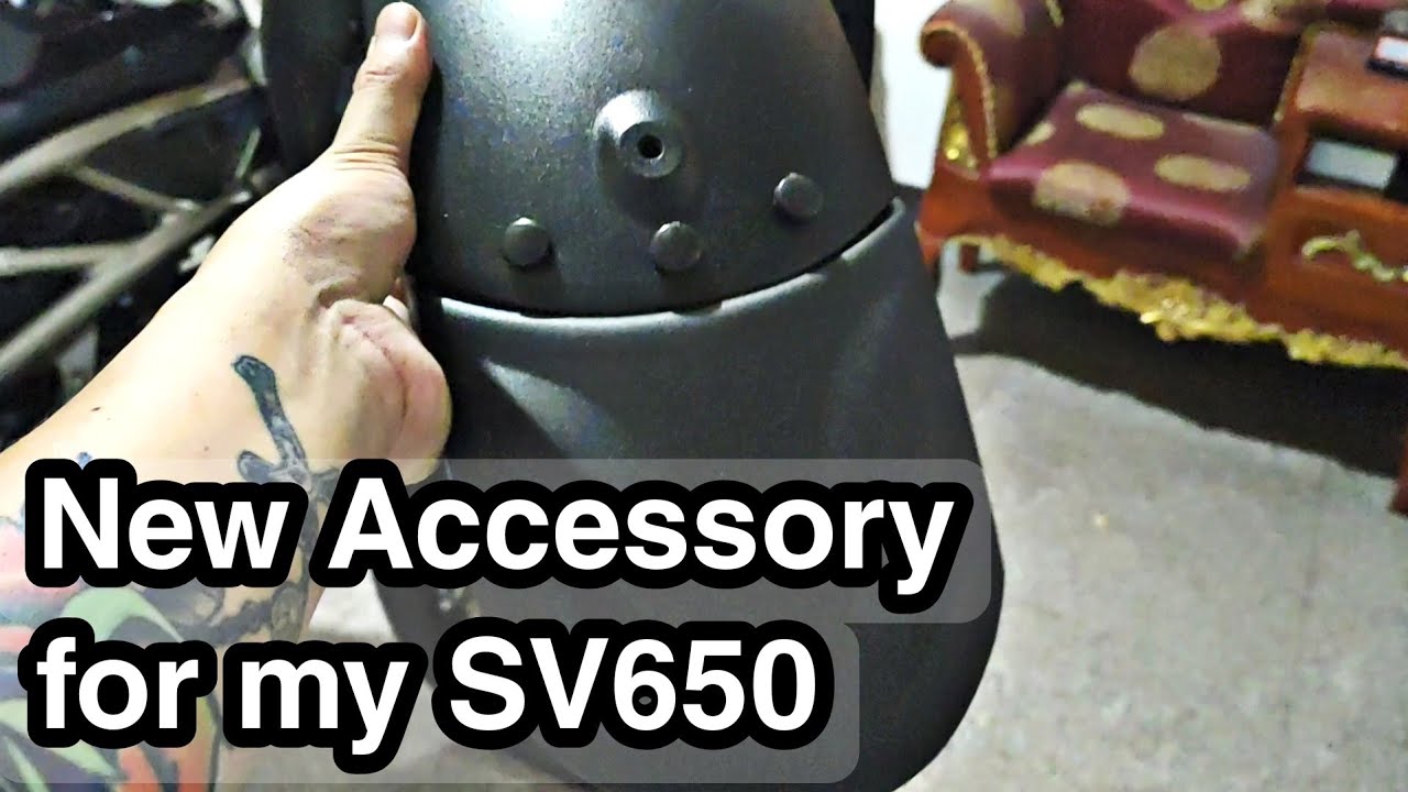Suzuki SV650 Front Fender Extension Installed 2021 Model