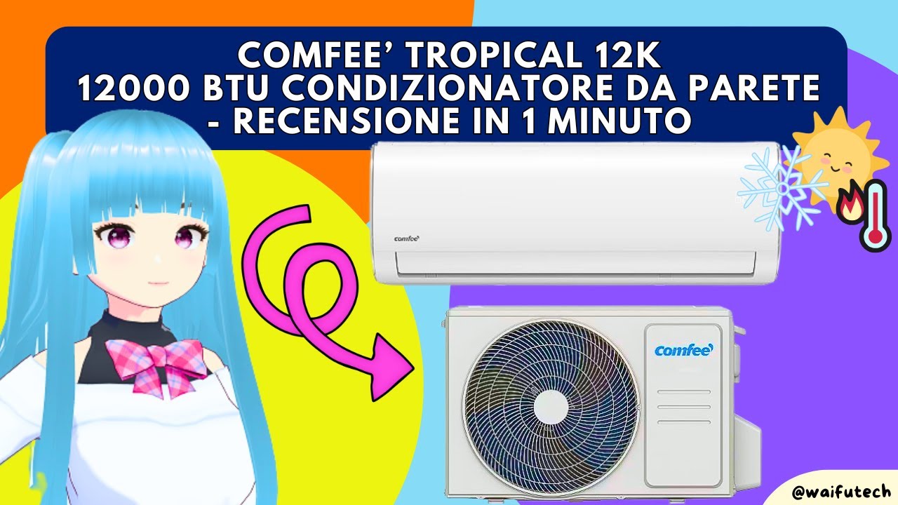 COMFEE TROPICAL 12K 12000 BTU CONDIZIONATORE DA PARETE - RECENSIONE IN 1 MINUTO