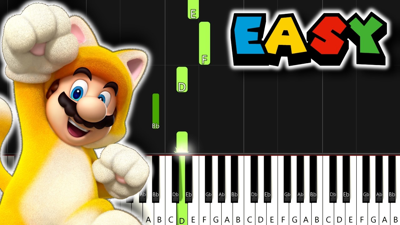 Super Bell Hill - Beginner Piano Tutorial (Super Mario 3D World)