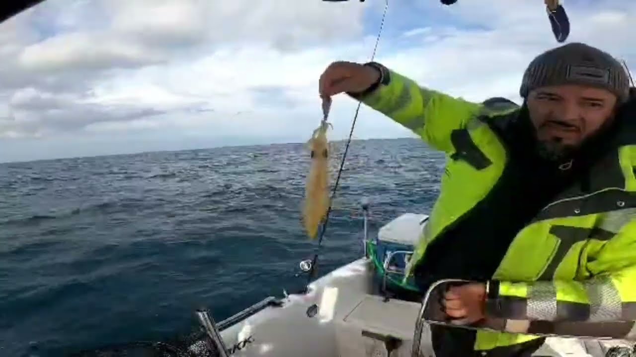 Détection calamar sur sondeur gps SIMRAD avec notre cher ami Samir Abdesslami Destination Pêche Dz