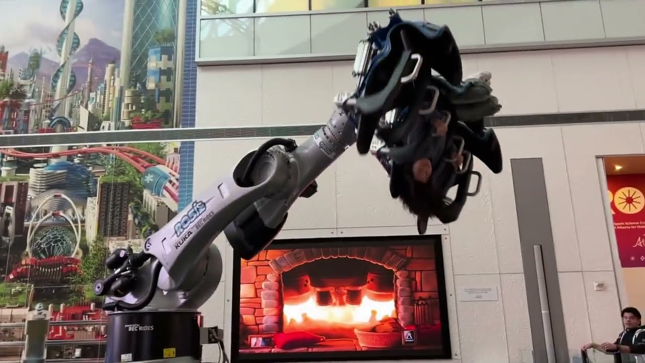 Rosie the robot roller coaster at at Telus Spark Science Centre in Calgary, Alberta December 2024