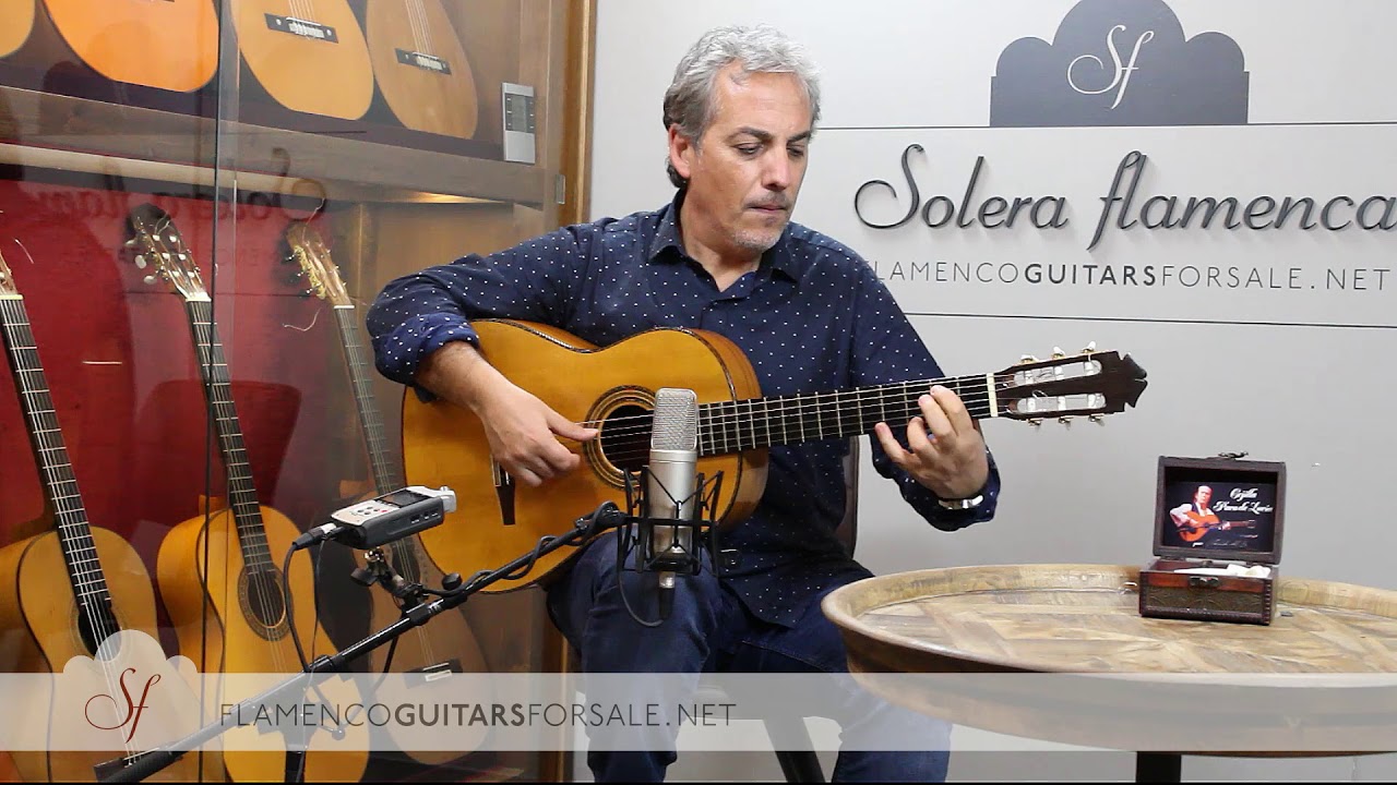 Marcelino López Nieto 1980 nº707 flamenco guitar for sale played by Pedro Javier González