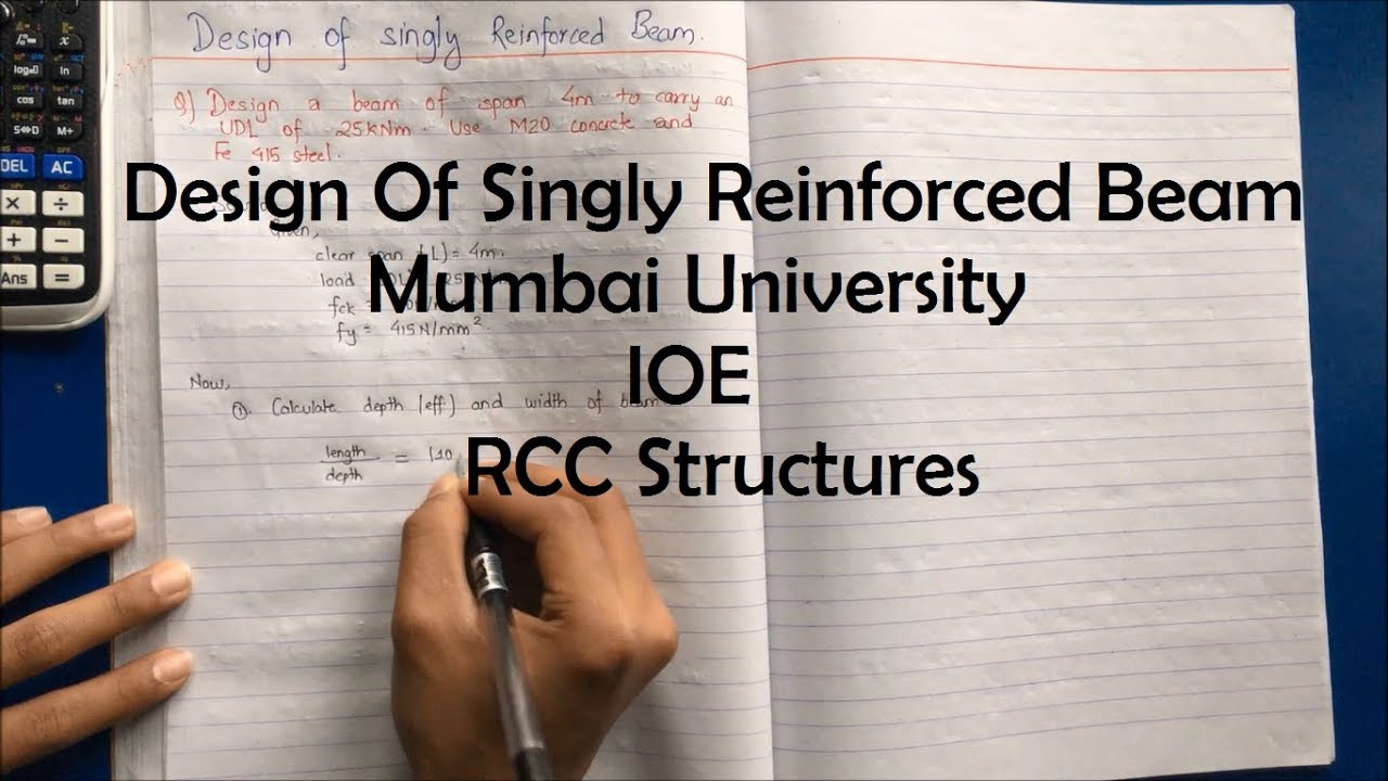Design of Singly Reinforced Beam | Limit State Method | RCC structure | Mumbai University | IOE, TU