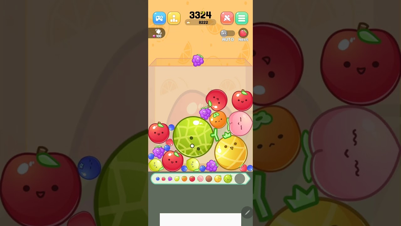 The most satisfying fruit merge ever! 🍓🍊🍉Small fruits turn into a giant watermelon  #pzgames 