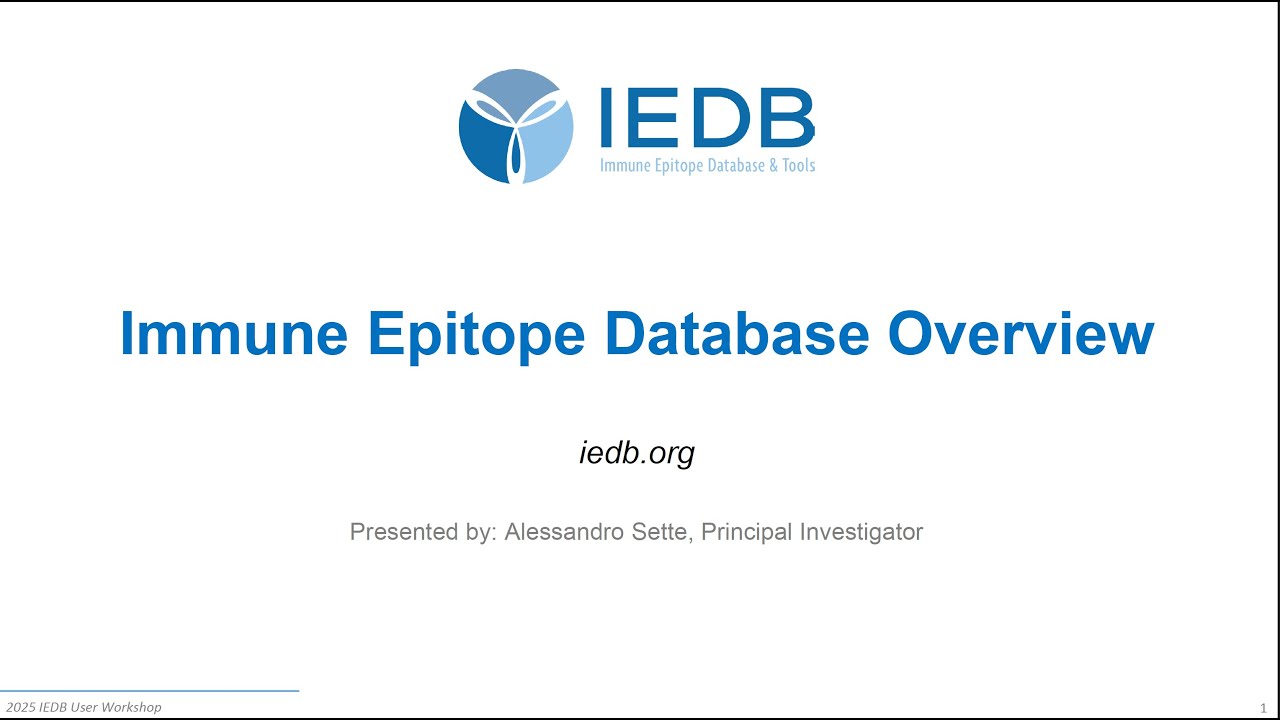 2025 User Workshop – 1.0 & 1.1 – Day 1 Introduction & Database Overview