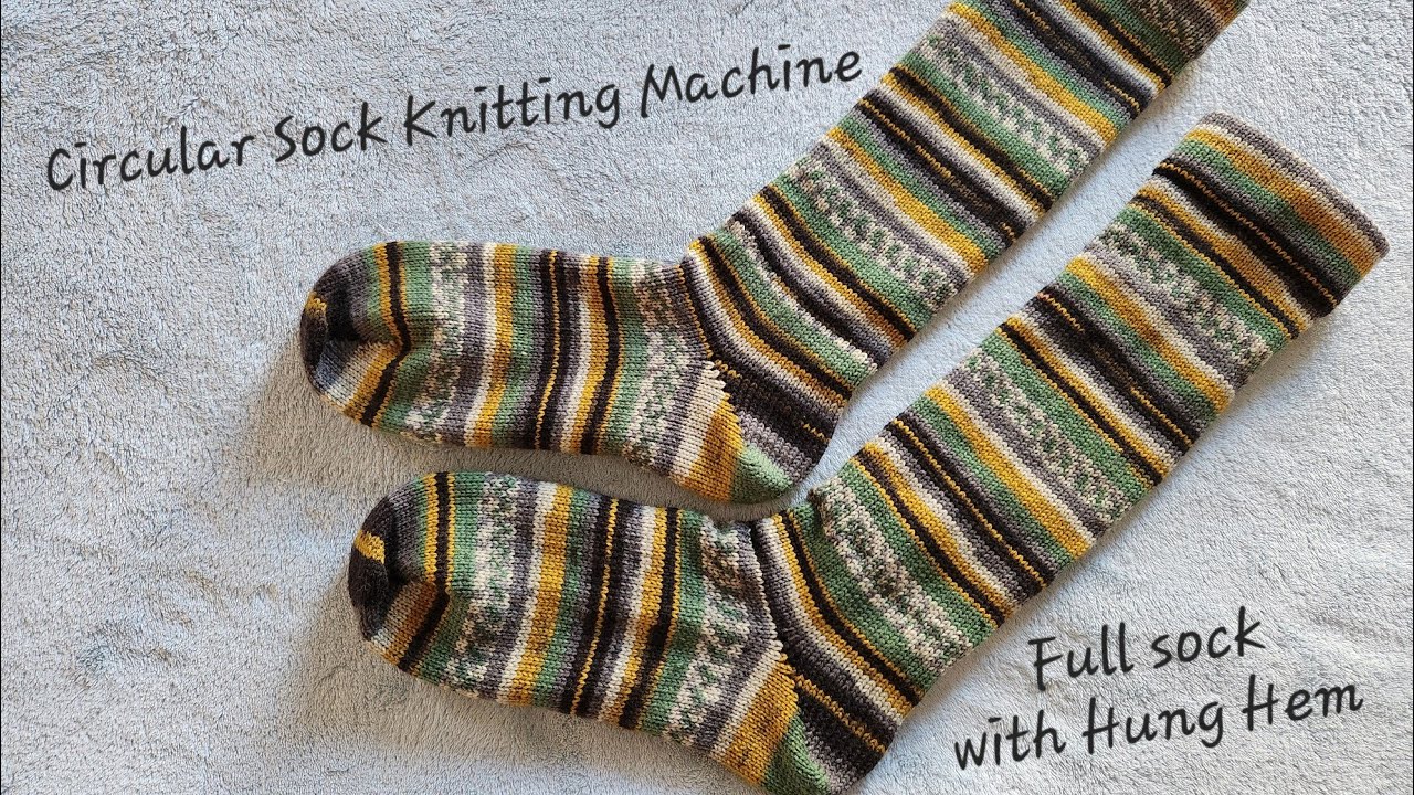 Носок CSM Full Sock с подгибом. Кругловязальная машина для носков.
